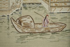 An Anglo-Japanese Oak Firescreen with a Torii Gate Detail & Japanese River Scene - Thumbnail 10