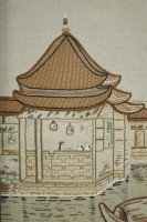 An Anglo-Japanese Oak Firescreen with a Torii Gate Detail & Japanese River Scene - Thumbnail 11