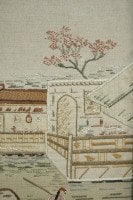 An Anglo-Japanese Oak Firescreen with a Torii Gate Detail & Japanese River Scene - Thumbnail 13