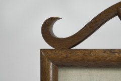 An Anglo-Japanese Oak Firescreen with a Torii Gate Detail & Japanese River Scene - Thumbnail 3