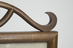 An Anglo-Japanese Oak Firescreen with a Torii Gate Detail & Japanese River Scene - Thumbnail 5