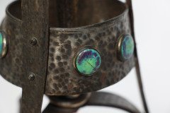 Jesson Birkett Attributed, an Arts & Crafts hand hammered copper standard floor lamp - Thumbnail 10