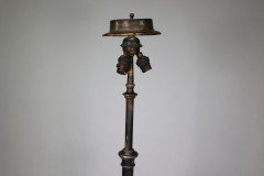 Jesson Birkett Attributed, an Arts & Crafts hand hammered copper standard floor lamp - Thumbnail 15