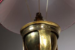 Arthur Dixon for the Birmingham Guild of Handicraft. Rare Arts & Crafts Brass Table Lamp - Thumbnail 4