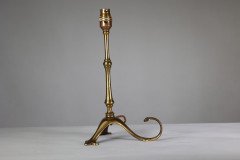 W. A. S. Benson, Arts & Crafts Brass Table Lamp with Serpent Tail - Thumbnail 4
