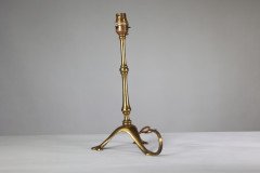 W. A. S. Benson, Arts & Crafts Brass Table Lamp with Serpent Tail - Thumbnail 5