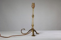 W. A. S. Benson. A Pair of Arts & Crafts Brass Table Lamps with a Serpent Style Tails - Thumbnail 8