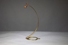 W. A. S. Benson. A Pair of Arts & Crafts Brass Swan Style Table Lamps - Thumbnail 3