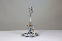 W. A. S. Benson (stamped). An Arts & Crafts Chrome Plated Table Lamp with Heart Shaped Base - Thumbnail 3