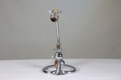 W. A. S. Benson (stamped). Arts & Crafts Chrome Plated Table Lamp with Heart Shaped Base - Thumbnail 7