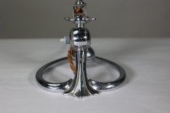 W. A. S. Benson (stamped). An Arts & Crafts Chrome Plated Table Lamp with Heart Shaped Base - Thumbnail 13