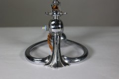 W. A. S. Benson (stamped). An Arts & Crafts Chrome Plated Table Lamp with Heart Shaped Base - Thumbnail 13