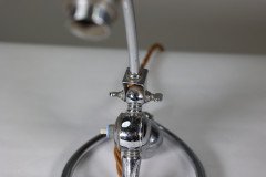 W. A. S. Benson (stamped). An Arts & Crafts Chrome Plated Table Lamp with Heart Shaped Base - Thumbnail 11