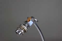 W. A. S. Benson (stamped). An Arts & Crafts Chrome Plated Table Lamp with Heart Shaped Base - Thumbnail 8