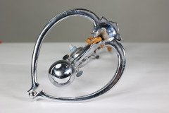 W. A. S. Benson (stamped). Arts & Crafts Chrome Plated Table Lamp with Heart Shaped Base - Thumbnail 18