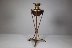 W. A. S. Benson, Arts & Crafts Copper and Brass Oil Lamp - Thumbnail 2
