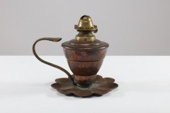 W. A. S. Benson. An Arts & Crafts Copper Lily Pad Oil Light - Thumbnail 2
