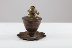 W. A. S. Benson, Arts & Crafts Copper Lily Pad Oil Light - Thumbnail 4