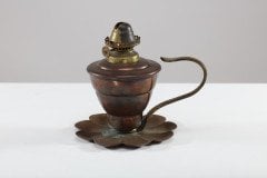 W. A. S. Benson. An Arts & Crafts Copper Lily Pad Oil Light - Thumbnail 5