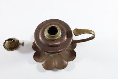 W. A. S. Benson, Arts & Crafts Copper Lily Pad Oil Light - Thumbnail 13