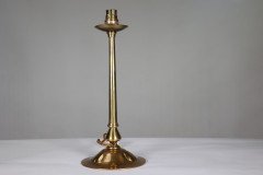 Pair of Arts & Crafts Copper Table Lamps with Three Repousse Hearts to the Base - Thumbnail 7