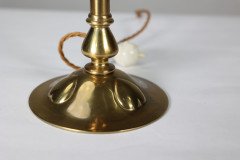 Pair of Arts & Crafts Copper Table Lamps with Three Repousse Hearts to the Base - Thumbnail 11