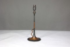 Arts & Crafts c.1900 Copper Table Lamp with Original Patina - Thumbnail 2