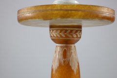 An Art Deco Style Mottled Orange Hand Painted Cameo Glass Style Table Lamp - Thumbnail 17