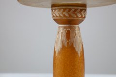 An Art Deco Style Mottled Orange Hand Painted Cameo Glass Style Table Lamp - Thumbnail 19