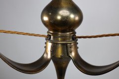 Birmingham Guild of Handicraft. Arts & Crafts Three Arm Brass Ceiling Light - Thumbnail 6