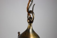 Birmingham Guild of Handicraft. Arts & Crafts Three Arm Brass Ceiling Light - Thumbnail 3