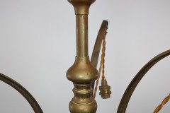 General Electric Company (GEC), Arts & Crafts Brass Three Branch Ceiling Light - Thumbnail 5