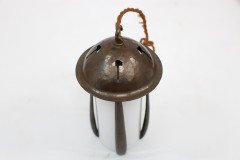Gustav Stickley, Style of. Arts & Crafts Hand Hammered Patinated Copper Lantern - Thumbnail 3