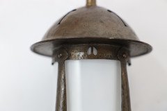Gustav Stickley, Style of. Arts & Crafts Hand Hammered Patinated Copper Lantern - Thumbnail 7