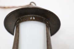 Gustav Stickley, Style of. Arts & Crafts Hand Hammered Patinated Copper Lantern - Thumbnail 8