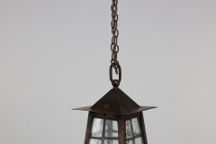 An Arts & Crafts little copper lantern with the original opaque shade - Thumbnail 5