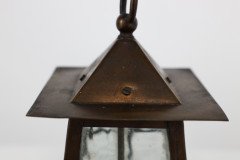 An Arts & Crafts little copper lantern with the original opaque shade - Thumbnail 6