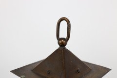 An Arts & Crafts little copper lantern with the original opaque shade - Thumbnail 8