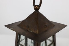 An Arts & Crafts little copper lantern with the original opaque shade - Thumbnail 9