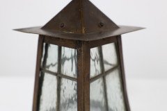 An Arts & Crafts little copper lantern with the original opaque shade - Thumbnail 10