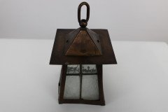 An Arts & Crafts little copper lantern with the original opaque shade - Thumbnail 11