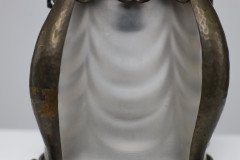 Arts & Crafts, Hammered Brass Lantern with Original Ribbed Glass, c.1900 - Thumbnail 10