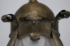 Arts & Crafts, Hammered Brass Lantern with Original Ribbed Glass, c.1900 - Thumbnail 6