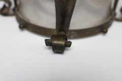 Arts & Crafts, Hammered Brass Lantern with Original Ribbed Glass, c.1900 - Thumbnail 13
