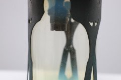 Arts & Crafts Copper Lantern with a Flaring Hat & the Original Vaseline Shade - Thumbnail 8
