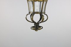 Arts & Crafts Brass Conical Shaped Lantern with Its Original Conical Shade - Thumbnail 12