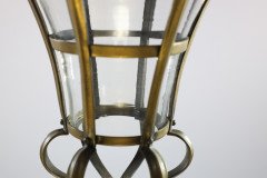 Arts & Crafts Brass Conical Shaped Lantern with Its Original Conical Shade - Thumbnail 11