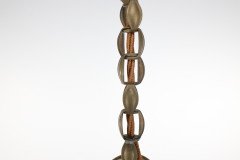 An Arts and Crafts little copper lantern with the original bulbous shade. - Thumbnail 3