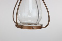 An Arts & Crafts little copper lantern with the original bulbous shade. - Thumbnail 4