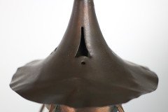 An Arts and Crafts little copper lantern with the original bulbous shade. - Thumbnail 7